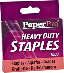 PaperPro - 1/2" Leg Length, Steel Staples-Cartridge - 100 Sheet Capacity, For Use with PaperPro 1300 - Benchmark Tooling