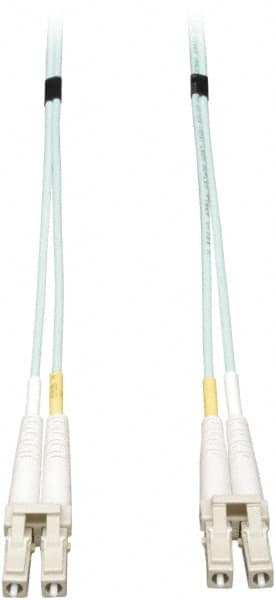 Tripp-Lite - 100' Long, LC/LC Head, Multimode Fiber Optic Cable - Aqua, Use with LAN - Benchmark Tooling