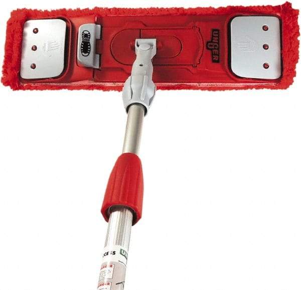 Unger - Red Mopping Kit - 16 Inch Long x 5 Inch Wide Microfiber Head, 48 to 96 Inch Long Handle - Benchmark Tooling