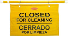 Rubbermaid - "Closed for Cleaning/Cerrado Por Limpieza", 13" Long, Pressure-Sensitive Vinyl Safety Sign - Rectangle, Use for Accident Prevention - Benchmark Tooling