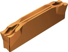 Sandvik Coromant - R123x2J CM 1125 Grade, 0.1969" Cutting Width, Carbide Cutoff Insert - 5° Right Hand Lead Angle, 0.0079" Cnr Rad, TiAlN Coated - Benchmark Tooling