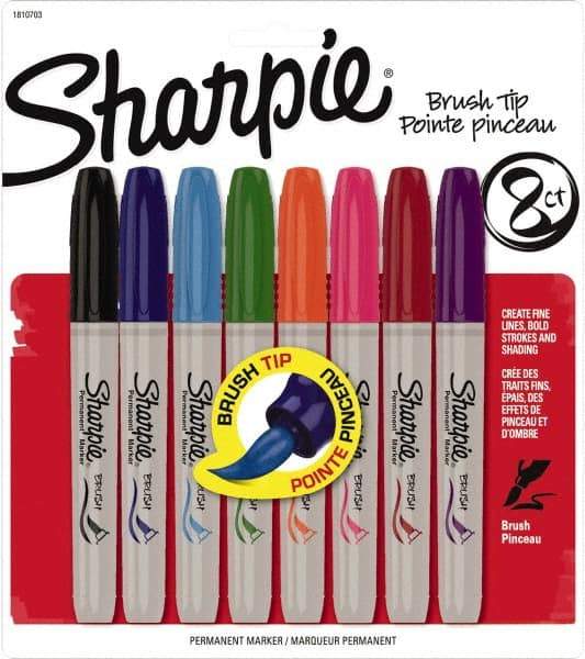 Sharpie - Assorted Colors Permanent Marker - Brush Felt Tip, AP Nontoxic Ink - Benchmark Tooling