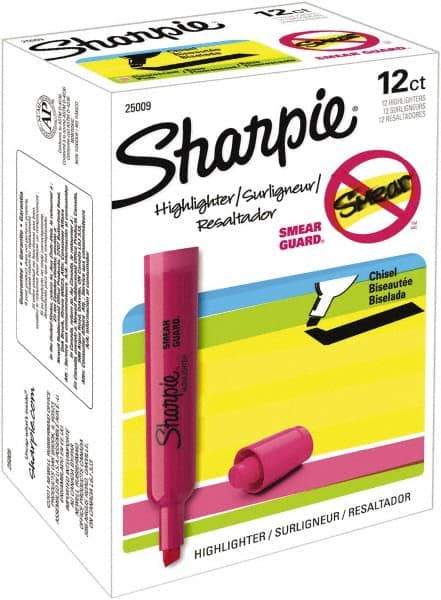 Sharpie - Fluorescent Pink Highlighter - Chisel Tip, AP Nontoxic Ink - Benchmark Tooling