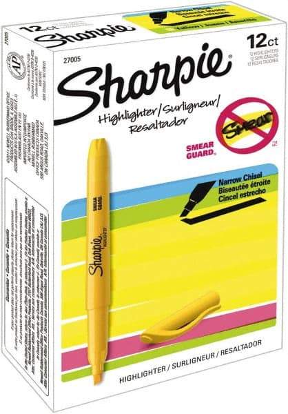 Sharpie - Yellow Highlighter - Chisel Tip, AP Nontoxic Ink - Benchmark Tooling