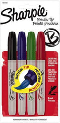 Sharpie - Black, Blue, Green, Red Permanent Marker - Brush Tip, AP Nontoxic Ink - Benchmark Tooling