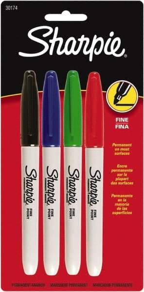 Sharpie - Black, Blue, Green, Red Permanent Marker - Fine Tip, AP Nontoxic Ink - Benchmark Tooling