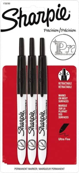 Sharpie - Black Permanent Marker - Retractable Ultra Fine Tip, AP Nontoxic Ink - Benchmark Tooling