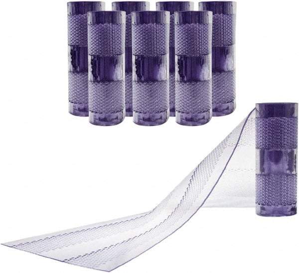 Aleco - Clear Replacement Vinyl Strip Standard Dock Curtain Strips - 12" Wide x 8' Long x 1/8" Thick, PVC - Benchmark Tooling