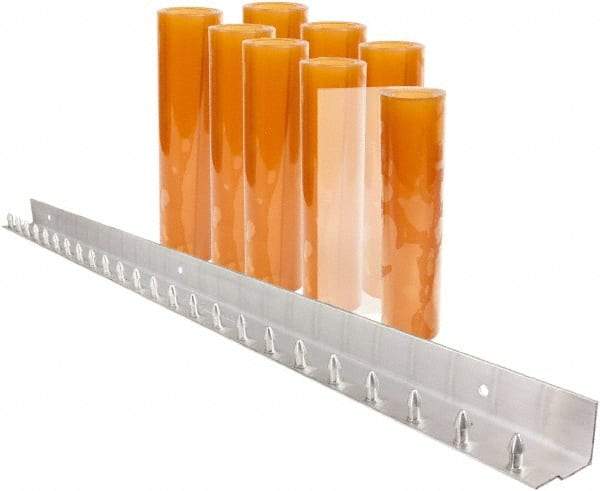 Aleco - 4' Door Width x 7' Door Height PVC Smooth Strip Door Kit - Light Beige Tint - Benchmark Tooling