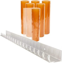 Aleco - 3' Door Width x 7' Door Height PVC Smooth Strip Door Kit - Light Beige Tint - Benchmark Tooling