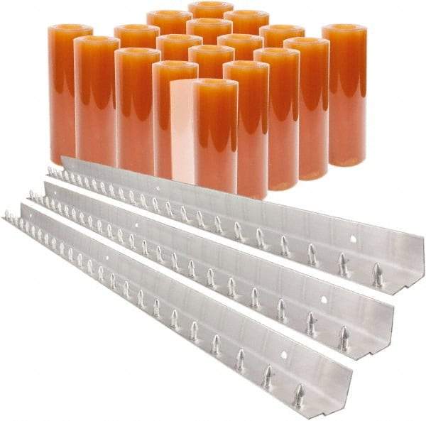 Aleco - 12' Door Width x 12' Door Height PVC Smooth Strip Door Kit - Light Beige Tint - Benchmark Tooling