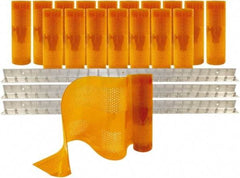 Aleco - 12' Door Width x 12' Door Height PVC AmberTech Anti-Insect Strip Door Kit - Amber - Benchmark Tooling