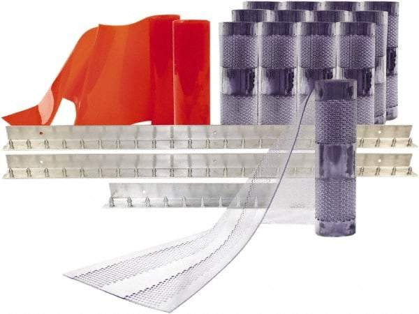 Aleco - 10' Door Width x 12' Door Height PVC Clear Smooth Anti-Insect Strip Door Kit - Clear - Benchmark Tooling