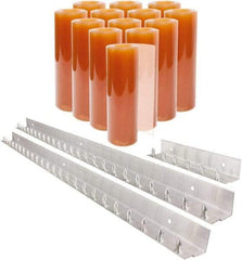 Aleco - 9' Door Width x 9' Door Height PVC Smooth BioClear Strip Door Kit - Light Beige Tint - Benchmark Tooling