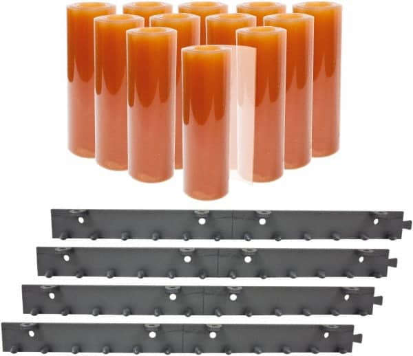 Aleco - 8' Door Width x 8' Door Height PVC Smooth Strip Door Kit - Light Beige Tint - Benchmark Tooling