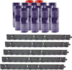 Aleco - 10' Door Width x 12' Door Height PVC Clear Smooth Anti-Insect Strip Door Kit - Clear - Benchmark Tooling