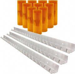 Aleco - 7' Door Width x 10' Door Height PVC AmberTech Anti-Insect Strip Door Kit - Amber - Benchmark Tooling