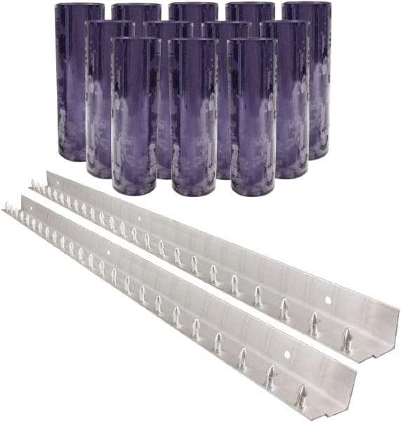 Aleco - 8' Door Width x 10' Door Height PVC Clear Smooth Strip Door Kit - Clear - Benchmark Tooling