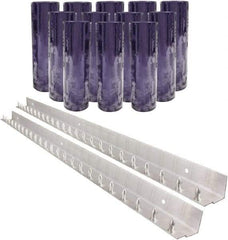 Aleco - 8' Door Width x 10' Door Height PVC Clear Smooth Strip Door Kit - Clear - Benchmark Tooling