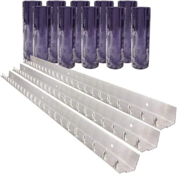 Aleco - 7' Door Width x 10' Door Height PVC Clear Smooth Strip Door Kit - Clear - Benchmark Tooling