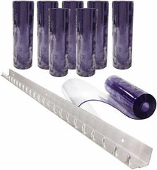 Aleco - 4' Door Width x 7' Door Height PVC Clear Smooth Strip Door Kit - Clear - Benchmark Tooling