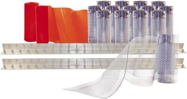 Aleco - 8' Door Width x 8' Door Height PVC Clear Smooth Anti-Insect Strip Door Kit - Clear - Benchmark Tooling
