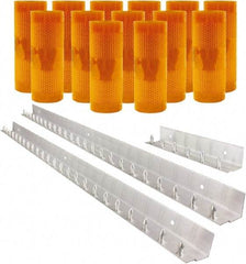 Aleco - 9' Door Width x 9' Door Height PVC AmberTech Anti-Insect Strip Door Kit - Amber - Benchmark Tooling