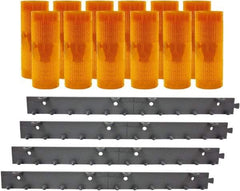 Aleco - 8' Door Width x 10' Door Height PVC AmberTech Anti-Insect Strip Door Kit - Amber - Benchmark Tooling