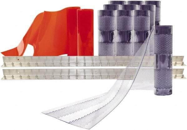 Aleco - 8' Door Width x 10' Door Height PVC Clear Smooth Anti-Insect Strip Door Kit - Clear - Benchmark Tooling