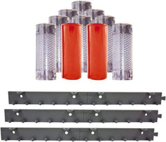 Aleco - 5' Door Width x 8' Door Height PVC Clear Smooth Anti-Insect Strip Door Kit - Clear - Benchmark Tooling