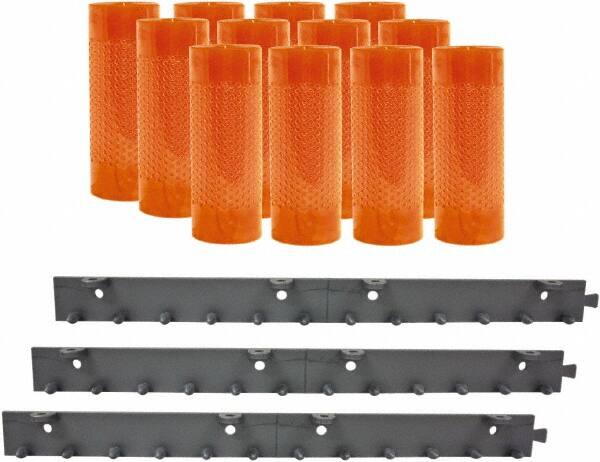 Aleco - 6' Door Width x 8' Door Height PVC AmberTech Anti-Insect Strip Door Kit - Amber - Benchmark Tooling