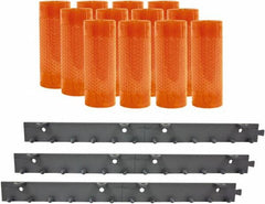 Aleco - 6' Door Width x 8' Door Height PVC AmberTech Anti-Insect Strip Door Kit - Amber - Benchmark Tooling