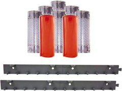 Aleco - 4' Door Width x 7' Door Height PVC Clear Smooth Anti-Insect Strip Door Kit - Clear - Benchmark Tooling