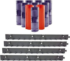 Aleco - 7' Door Width x 10' Door Height PVC Clear Smooth Anti-Insect Strip Door Kit - Clear - Benchmark Tooling