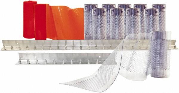 Aleco - 6' Door Width x 8' Door Height PVC Clear Smooth Anti-Insect Strip Door Kit - Clear - Benchmark Tooling