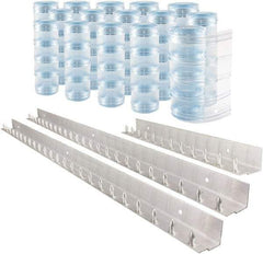 Aleco - 10' Door Width x 10' Door Height PVC Clear Ribbed Strip Door Kit - Clear - Benchmark Tooling