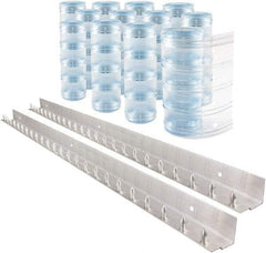 Aleco - 8' Door Width x 10' Door Height PVC Clear Ribbed Strip Door Kit - Clear - Benchmark Tooling