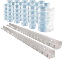 Aleco - 8' Door Width x 8' Door Height PVC Clear Ribbed Strip Door Kit - Clear - Benchmark Tooling