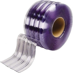 TMI, LLC - Clear Ribbed Bulk Strip Roll Dock Curtain Strips - 16" Wide x 150' Long x 0.144" Thick, PVC - Benchmark Tooling