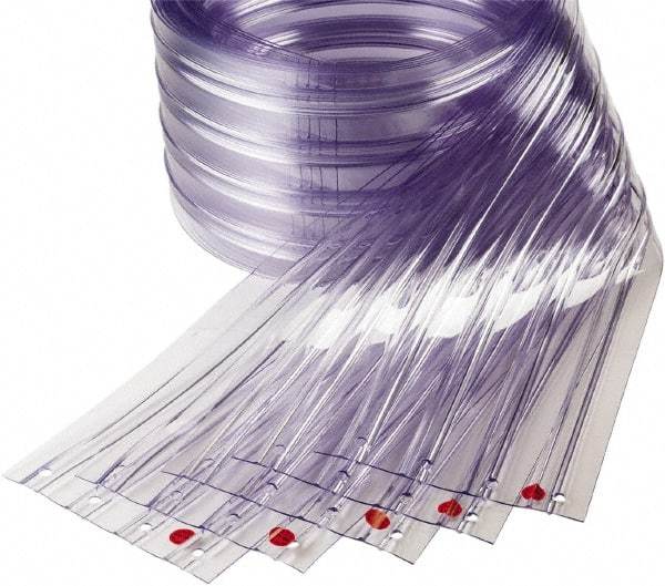 TMI, LLC - Clear Ribbed Replacement Strips Dock Curtain Strips - 16" Wide x 12' Long x 0.144" Thick, PVC - Benchmark Tooling
