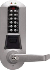 Kaba Access - Combination Entry with Key Override Lever Lockset for 1-3/8 to 2-1/4" Thick Doors - 2-3/4" Back Set, 6 or 7 Pin Length Best & Compatible (Core Not Included) Cylinder, Satin Chrome Finish - Benchmark Tooling