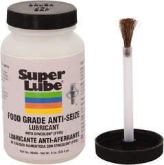 Synco Chemical - 8 oz Bottle Anti-Seize Lubricant - Synthetic with PTFE, 450 to 450°F, Translucent White, Water Resistant - Benchmark Tooling