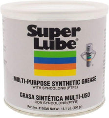 Synco Chemical - 14.1 oz Canister Synthetic Lubricant w/PTFE General Purpose Grease - Translucent White, Food Grade, 450°F Max Temp, NLGIG 0, - Benchmark Tooling