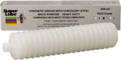 Synco Chemical - 14.1 oz Bellow Synthetic Lubricant w/PTFE General Purpose Grease - Translucent White, Food Grade, 450°F Max Temp, NLGIG 1, - Benchmark Tooling