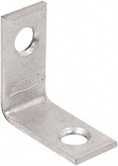 National Mfg. - 1" Long x 1/2" Wide, Steel, Corner Brace - Zinc Plated - Benchmark Tooling