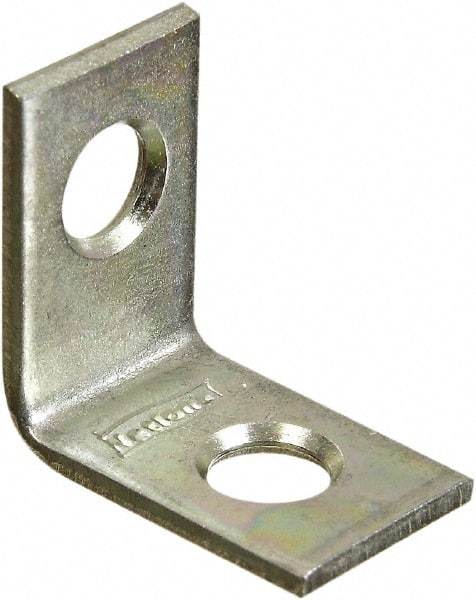 National Mfg. - 3/4" Long x 1/2" Wide, Steel, Corner Brace - Zinc Plated - Benchmark Tooling