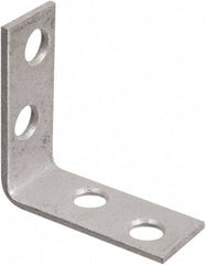 National Mfg. - 1-1/2" Long x 5/8" Wide, Galvanized Steel, Corner Brace - Galvanized - Benchmark Tooling