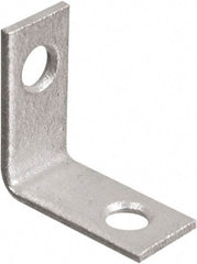 National Mfg. - 1" Long x 1-1/2" Wide, Galvanized Steel, Corner Brace - Galvanized - Benchmark Tooling