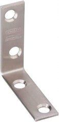 National Mfg. - 2" Long x 5/8" Wide, Stainless Steel, Corner Brace - Stainless Steel Coated - Benchmark Tooling