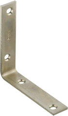 National Mfg. - 4 Inch Long x 7/8 Inch Wide, Steel, Corner Brace - Zinc Plated - Benchmark Tooling